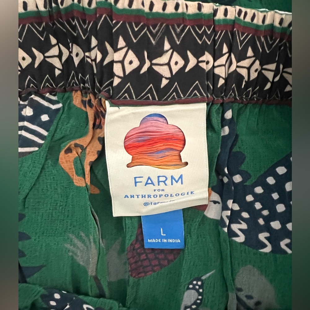 Farm Rio x Anthropologie printed pull-on pants- L - Picture 4 of 4